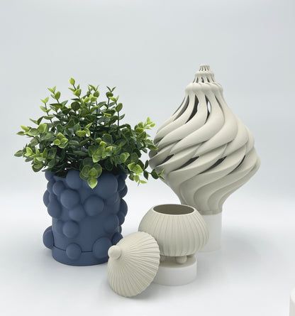 Flower Pot TO THE SKY (Grey Blue)