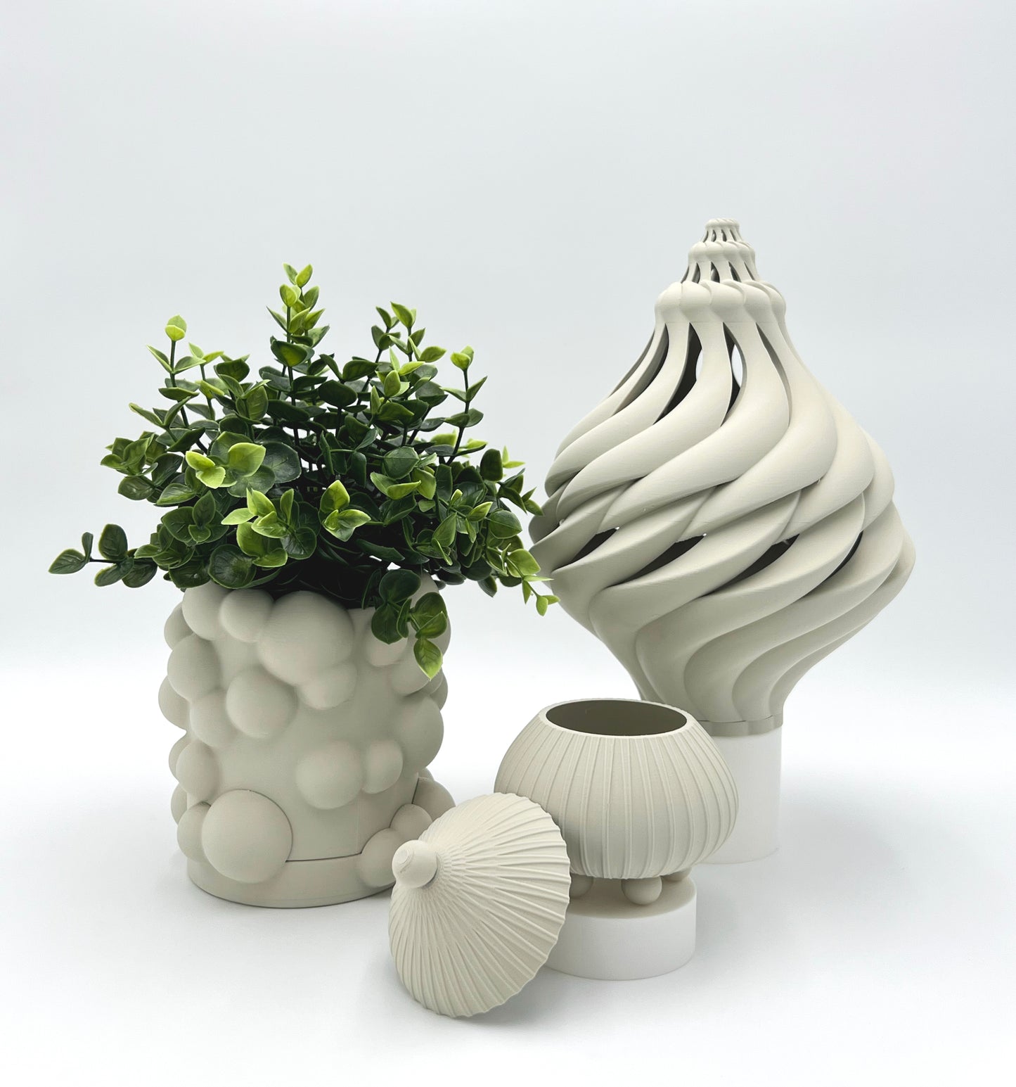 Flower Pot TO THE SKY (Beige Matte)